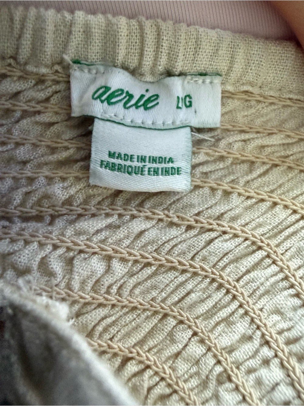 Aerie Cream Beige Tank Linen Blend Day Dress Casual Large - Picture 6 of 7